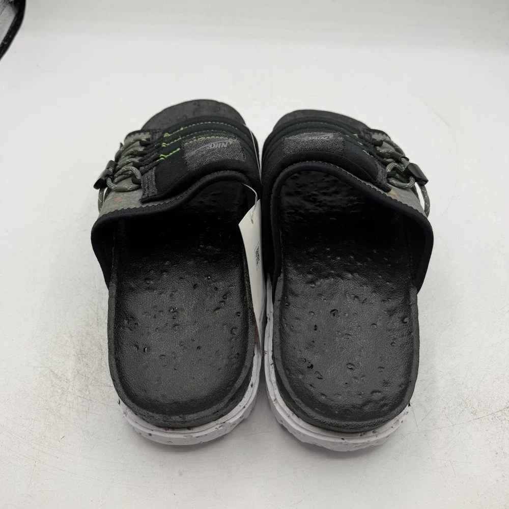 Nike Asuna Crater Slide Sandals Mens Sz 8 Black Grey White Slip On DJ4629-002